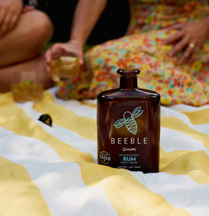 Dark & Swarmy cocktail made with Beeble Honey Rum